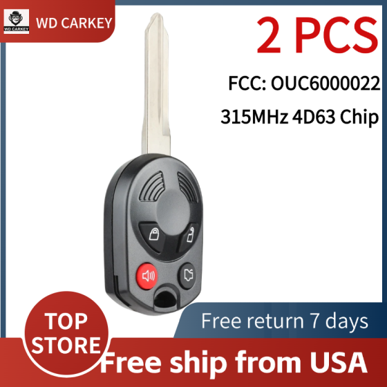 Ford 3+1 Buttons 315MHz 4D63 Chip PN: 164-R7040 / OUCD6000022