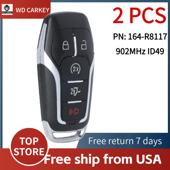 2015-2017 Ford F-150 / 5-Button Smart Key / PN: 164-R8117 / M3N-A2C31243300   902 Mhz ID49