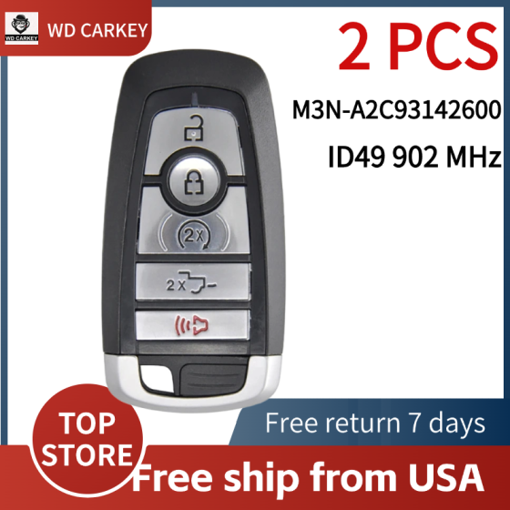2017-2022 Ford F-Series / 5-Button Smart Key W/ Tailgate / M3N-A2C93142600   902 MHz