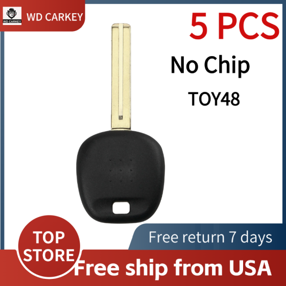 TOY48 Toyota Lexus Transponder Key SHELL / Short Blade (No Chip)